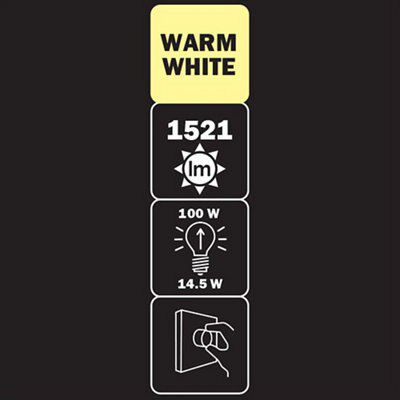 Diall E27 14.5W 1521lm LED Dimmable Light bulb