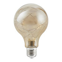 Diall E27 1W 10lm GLS Warm white LED Filament Light bulb