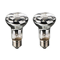 Diall E27 28W Reflector (R63) Halogen Dimmable Light bulb, Pack of 2