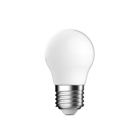 Diall E27 3.7W 500lm Milky Mini globe Neutral white LED filament Dimmable Filament Light bulb