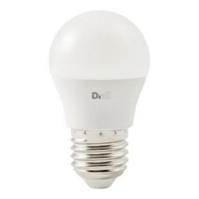 Diall E27 4.2W 470lm Frosted Mini globe Warm white LED Light bulb