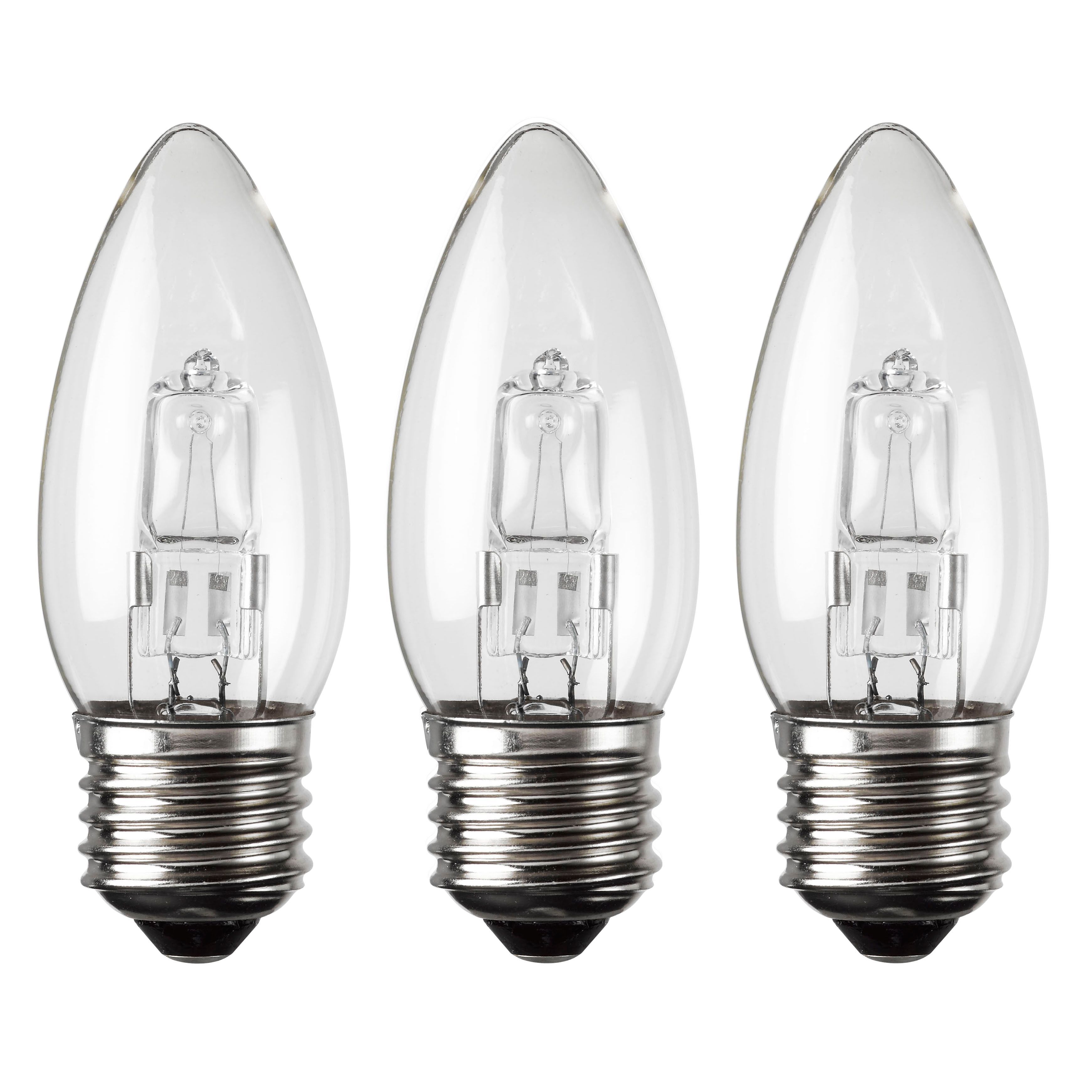 Diall E27 42W Halogen Dimmable Candle Light bulb, Pack of 3 DIY at B&Q