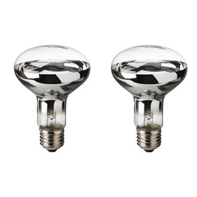 Diall E27 42W Reflector (R80) Halogen Dimmable Light bulb, Pack of 2