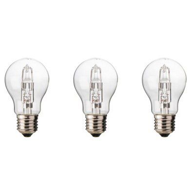 Diall E27 46W Classic Halogen Dimmable Light bulb Pack of 3