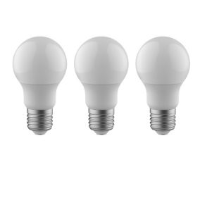 Diall E27 470lm GLS Warm white LED Light bulb, Pack of 3
