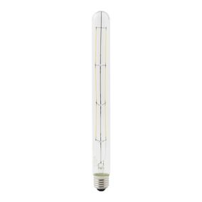 Diall E27 4W 470lm Tube Warm white LED Filament Light bulb