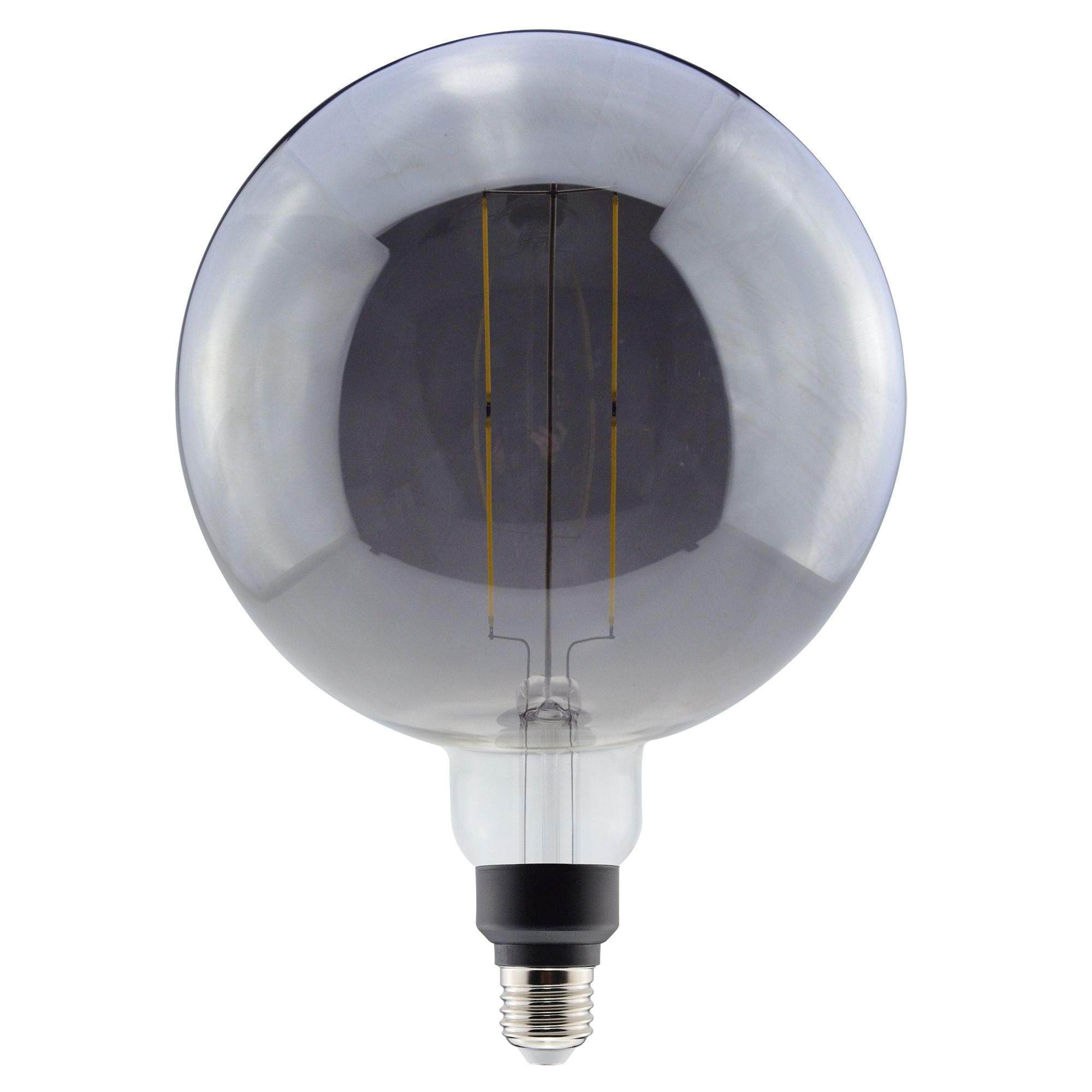 Diall E27 5.5W 300lm 300° Smoke Globe Neutral white LED Filament Light bulb