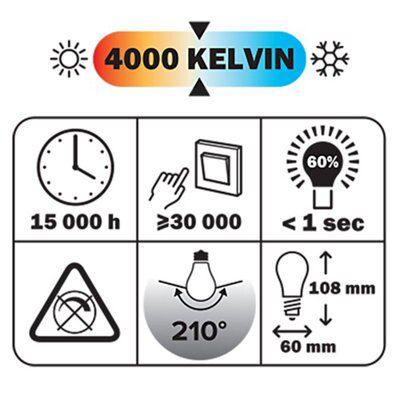 Diall E27 5.8W 470lm LED Light bulb