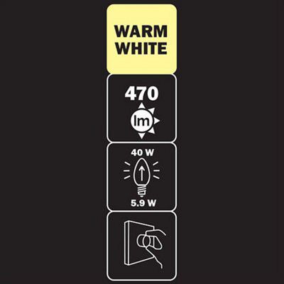 Diall E27 5.9W 470lm LED Dimmable Light bulb