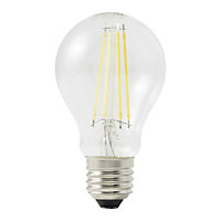 Diall E27 5.9W 806lm Clear GLS Neutral white LED filament Light bulb