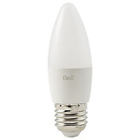 Diall E27 5W 470lm Candle Warm white LED Dimmable Light bulb
