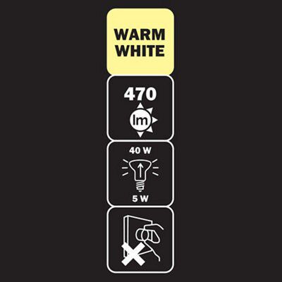 Diall E27 5W 470lm T26 LED filament Light bulb