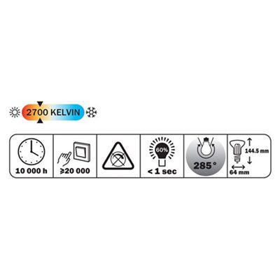 Diall E27 5W 470lm T26 LED filament Light bulb
