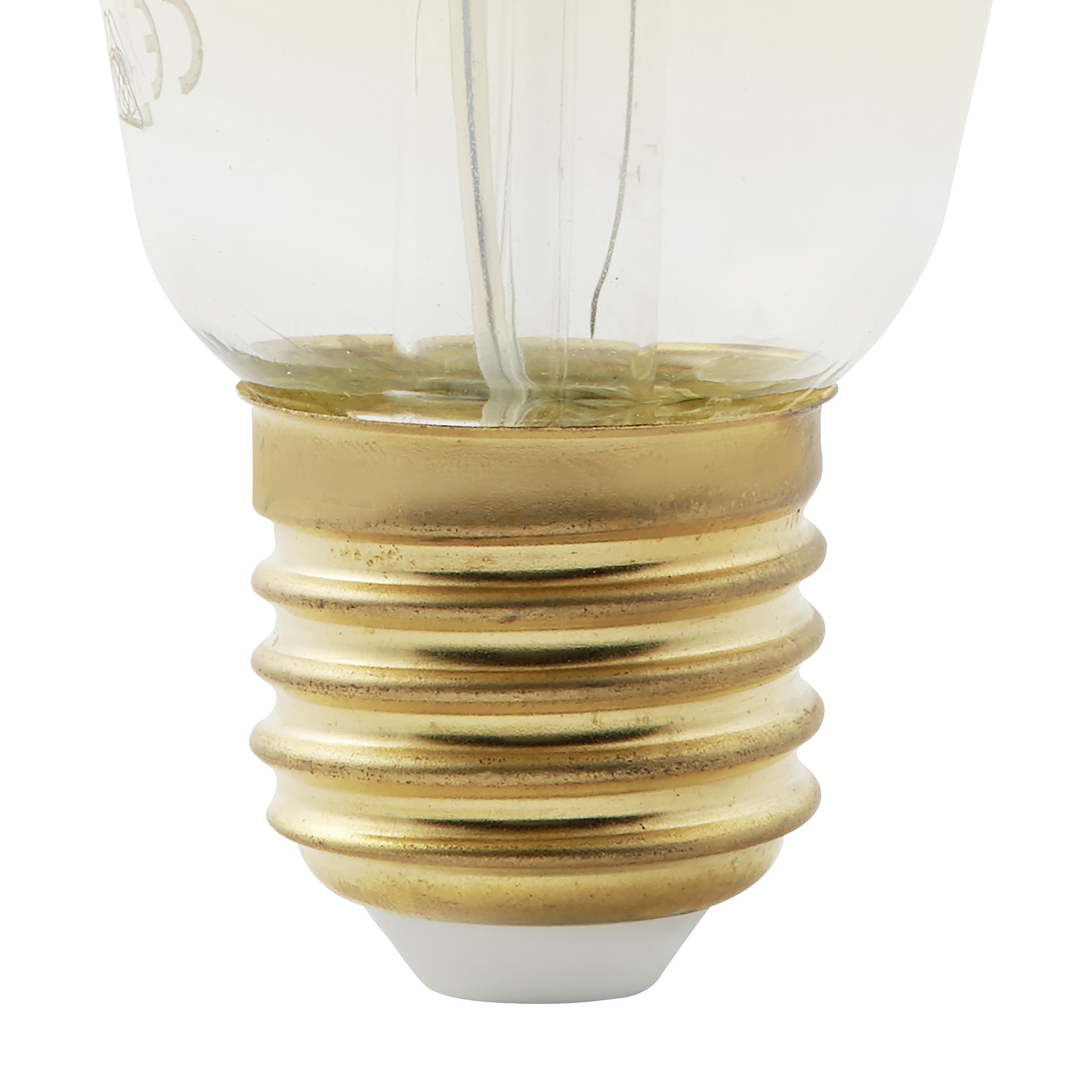 Diall E27 6W 470lm 300° Clear ST64 Warm white LED Filament Light bulb
