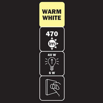 Diall E27 6W 470lm Mini globe LED Dimmable Light bulb