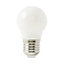 Diall E27 6W 500lm Mini globe Warm white LED Dimmable Light bulb