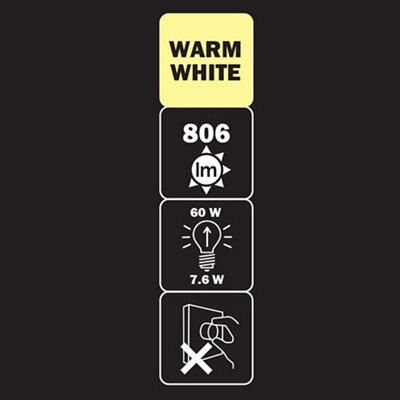 Diall E27 7.2W 806lm 300° Frosted Classic Warm white LED Light bulb