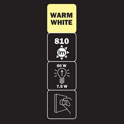 Diall E27 7.5W 810lm Classic LED filament Dimmable Light bulb