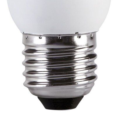 Diall E27 7W 286lm Round Warm white Fluorescent Light bulb DIY