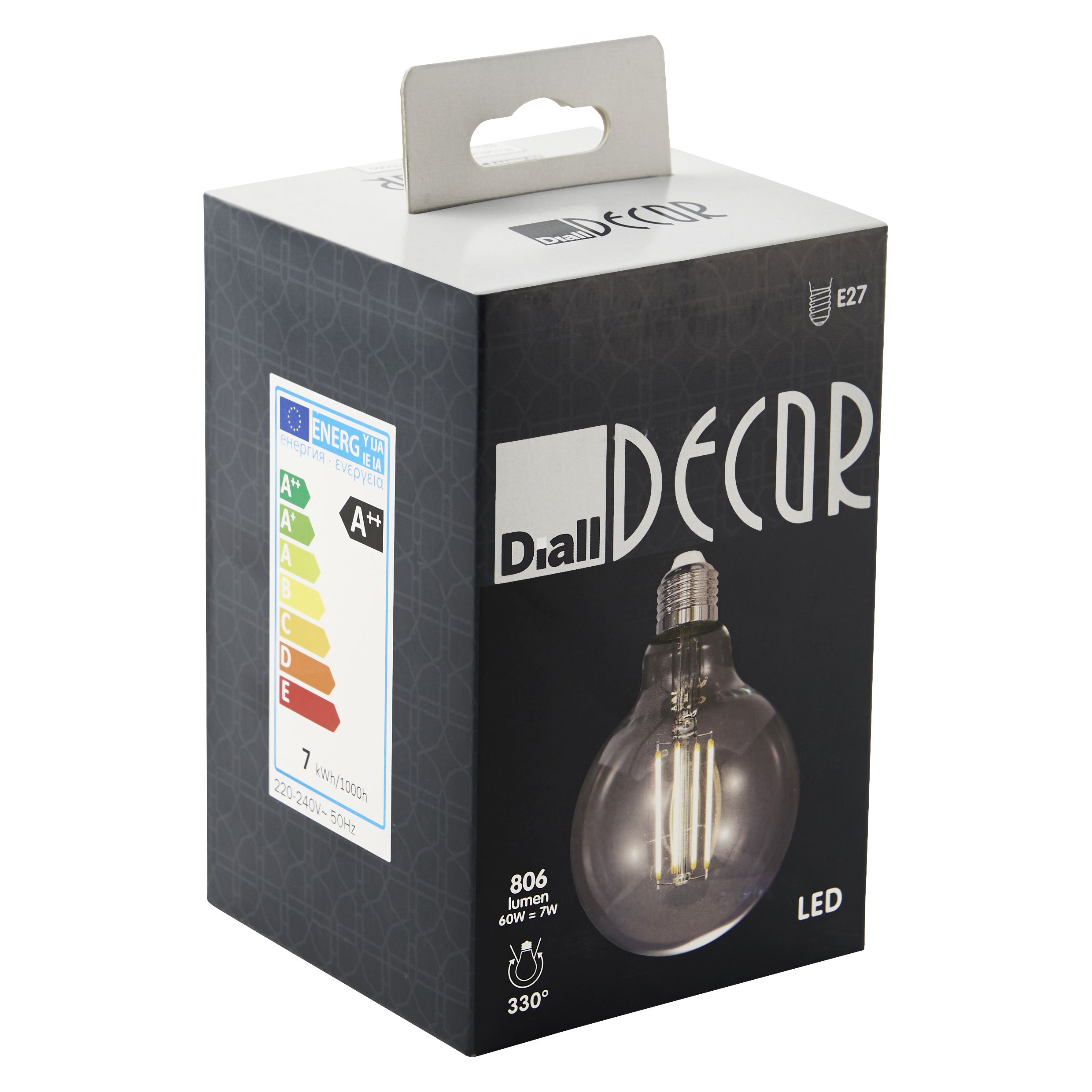 Diall decor store e27 806 lumen