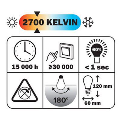 Diall E27 Classic LED Light bulb