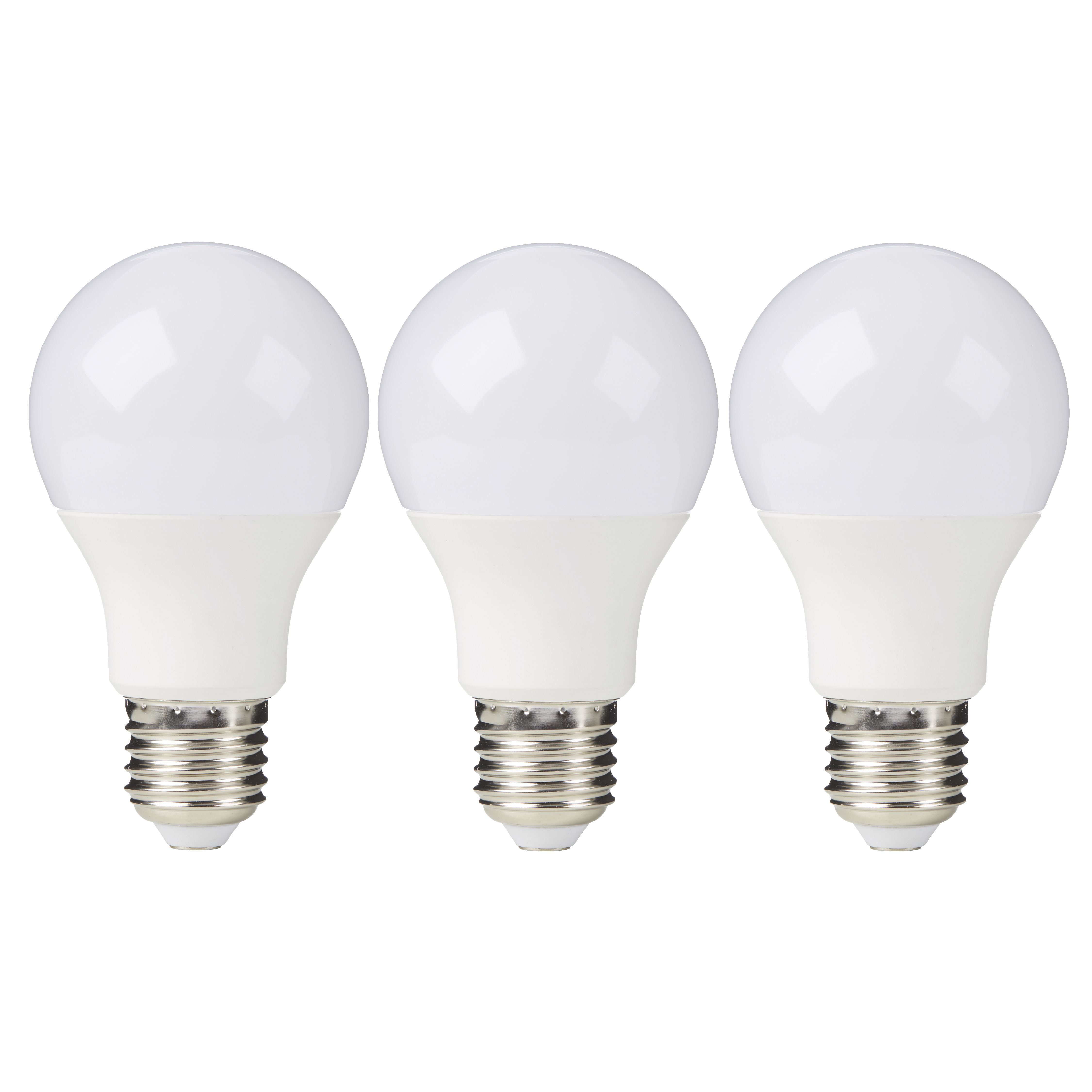 Diall E27 GLS LED Light bulb, Pack of 3