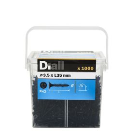 Diall Fine Metal & wood Plasterboard screw (Dia)3.5mm (L)35mm, Pack of 1000