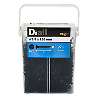 Diall Fine Metal & wood Plasterboard screw (Dia)3.5mm (L)55mm, Pack of 100