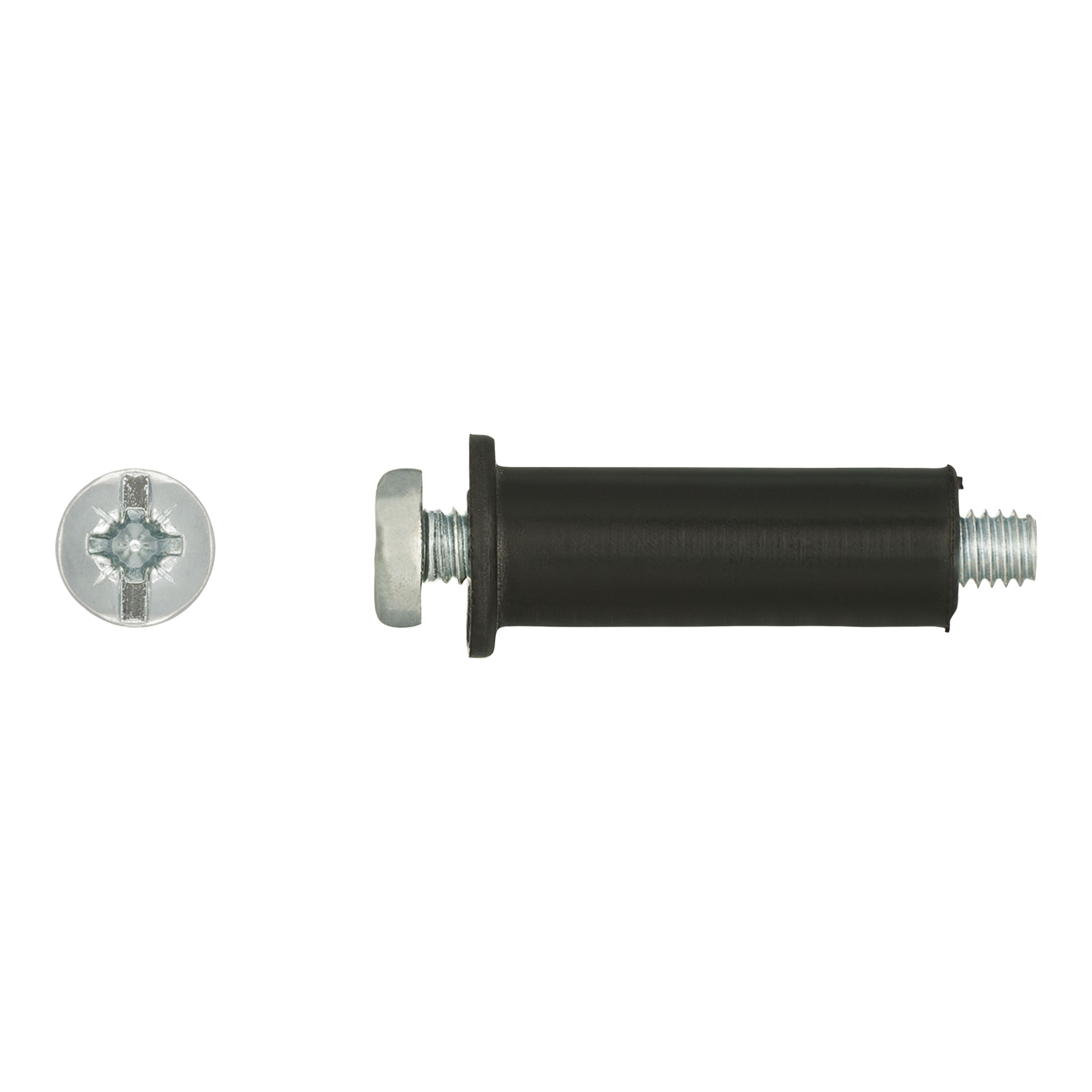 Diall Flexi Black Multi-purpose screw & wall plug (Dia)8mm (L)24mm, Pack of 8