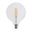 Diall G125 B22 3.4W 470lm Globe Warm white LED Filament Light bulb