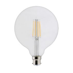 Diall G125 B22 3.4W 470lm Globe Warm white LED Filament Light bulb