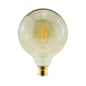 Diall G125 B22 5.5W 470lm Amber Globe Warm white LED Filament Light bulb