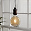 Diall G125 E27 5.5W 470lm Amber Globe Warm white LED filament Light bulb