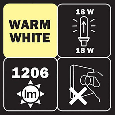 Diall G24q 18W 1206lm Stick Fluorescent Light bulb