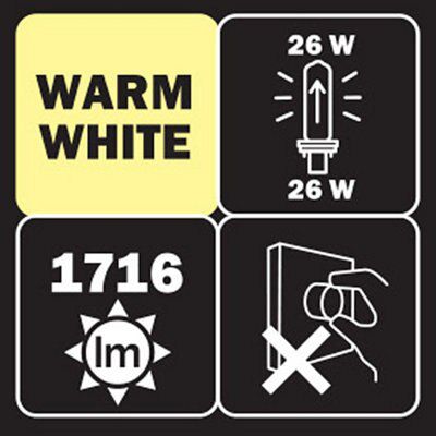 Diall G24q 26W 1716lm Stick Fluorescent Light bulb