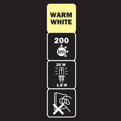 Diall G4 1.8W 200lm Capsule LED Light bulb, Pack of 2