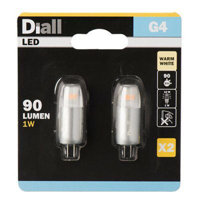 Diall G4 1W 90lm Capsule LED Light bulb, Pack of 2