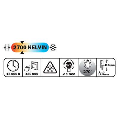 Diall G4 1W 90lm Capsule LED Light bulb, Pack of 2