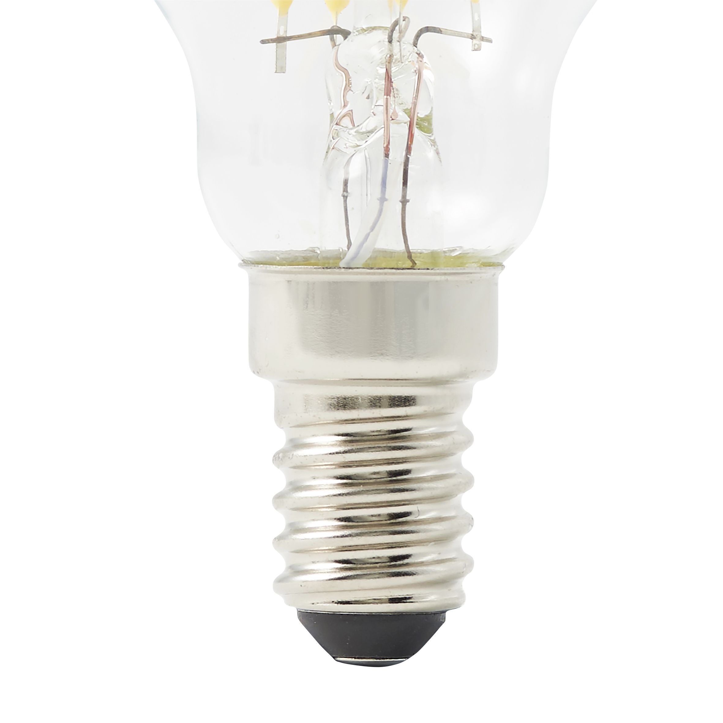 G45 Clear at white 3.4W filament globe Warm DIY 470lm E14 B&Q Diall Mini Light | LED bulb