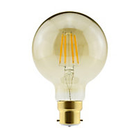 Diall G80 B22 5.5W 470lm Globe Warm white LED Filament Light bulb