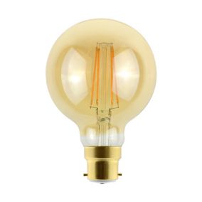 Diall G80 B22 8.5W 806lm Globe Warm white LED Filament Light bulb