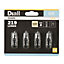 Diall G9 19W 219lm Capsule Dimmable Light bulb, Pack of 4