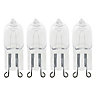 Diall G9 19W Capsule Warm white Halogen Dimmable Light bulb, Pack of 4