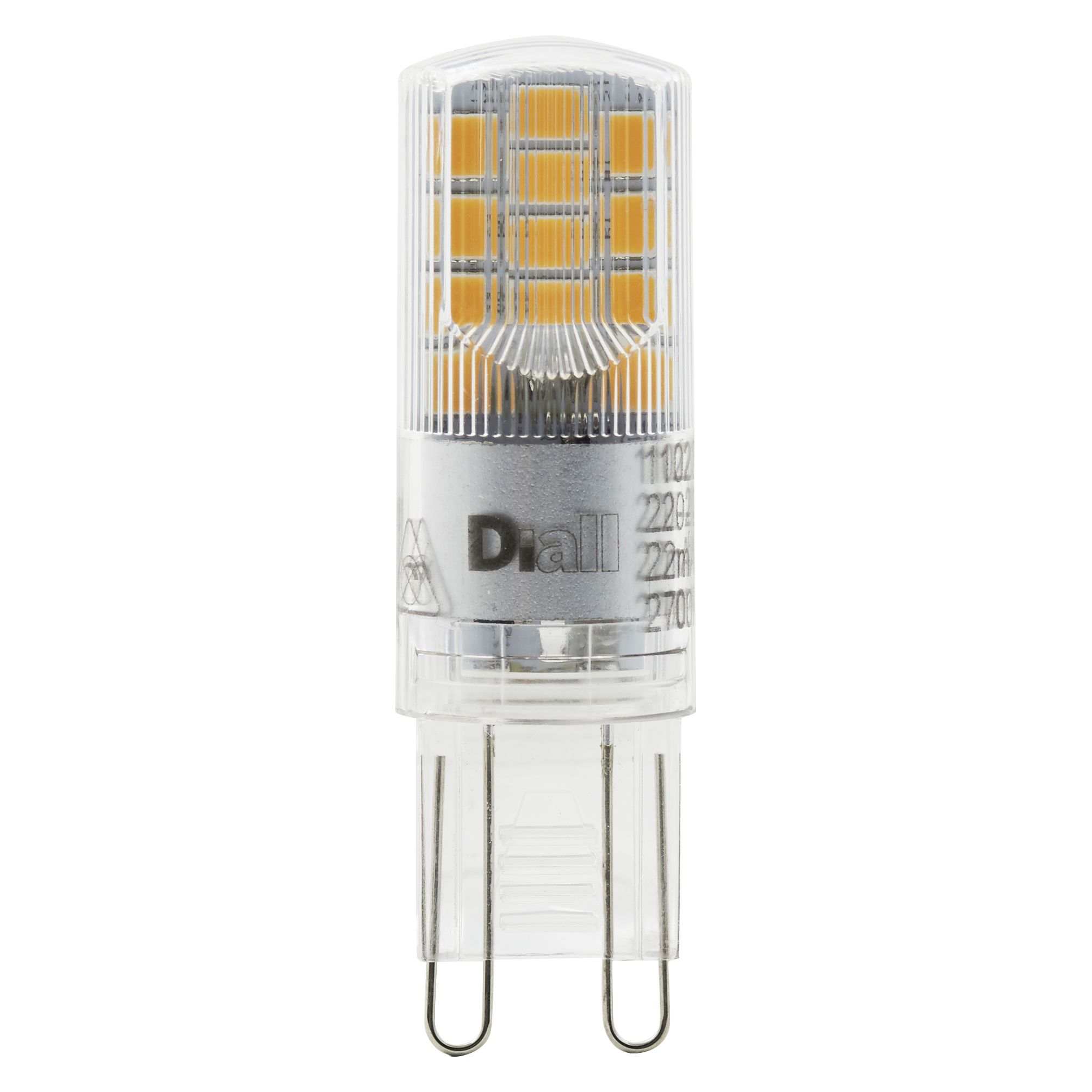 Diall G9 2W 300lm Capsule Neutral white LED Light bulb, Pack of 2