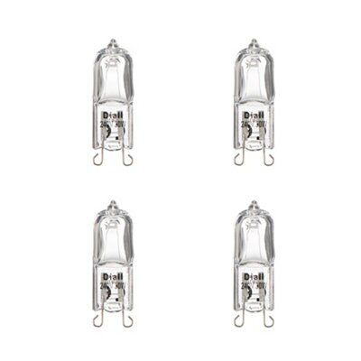 Diall G9 30W Capsule Halogen Dimmable Light bulb, Pack of 4