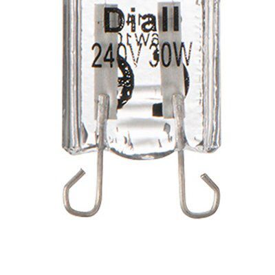 Diall G9 30W Capsule Halogen Dimmable Light bulb, Pack of 4