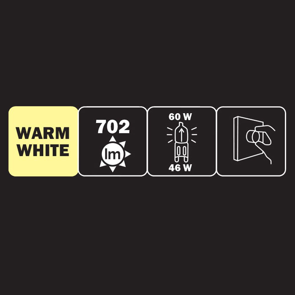 Diall G9 46W 702lm Capsule Dimmable Light bulb, Pack of 4