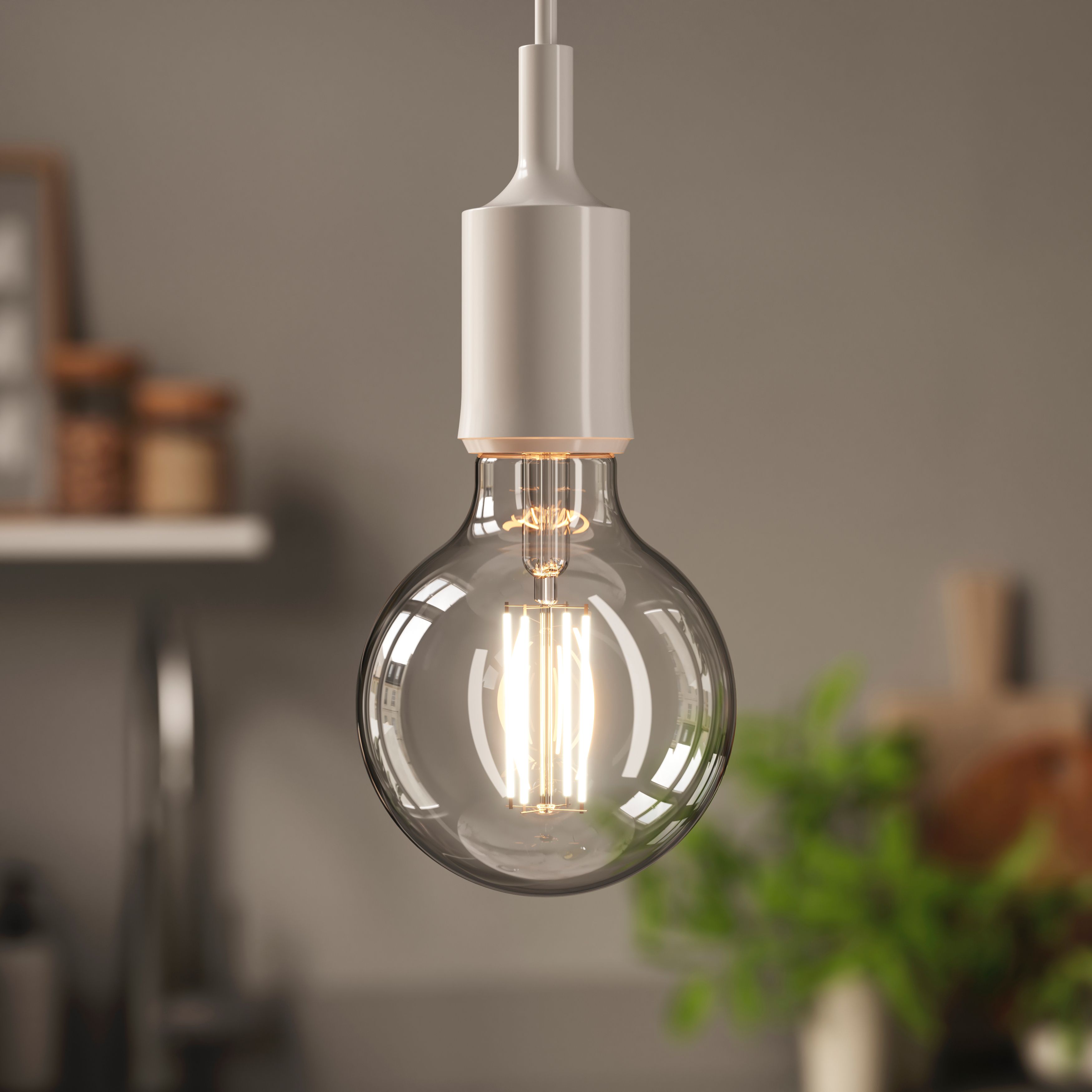 Diall G95 E27 3.4W 470lm Clear Globe Warm white LED Filament Light bulb
