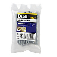 Diall Galvanised Twisted nail (L)80mm (Dia)3.4mm 125g
