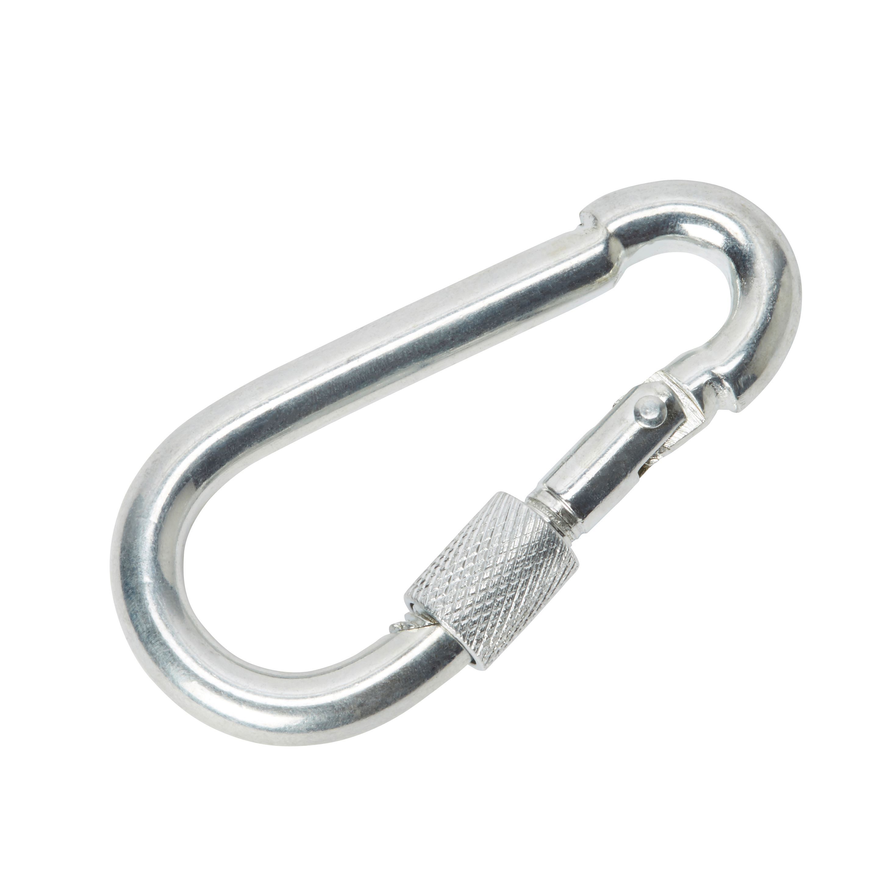 Diall Galvanised Zinc-plated Steel Screwed snap hook (L)60mm
